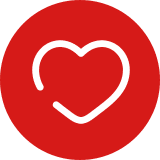 REDY'S GYMの特徴を示すハートアイコン