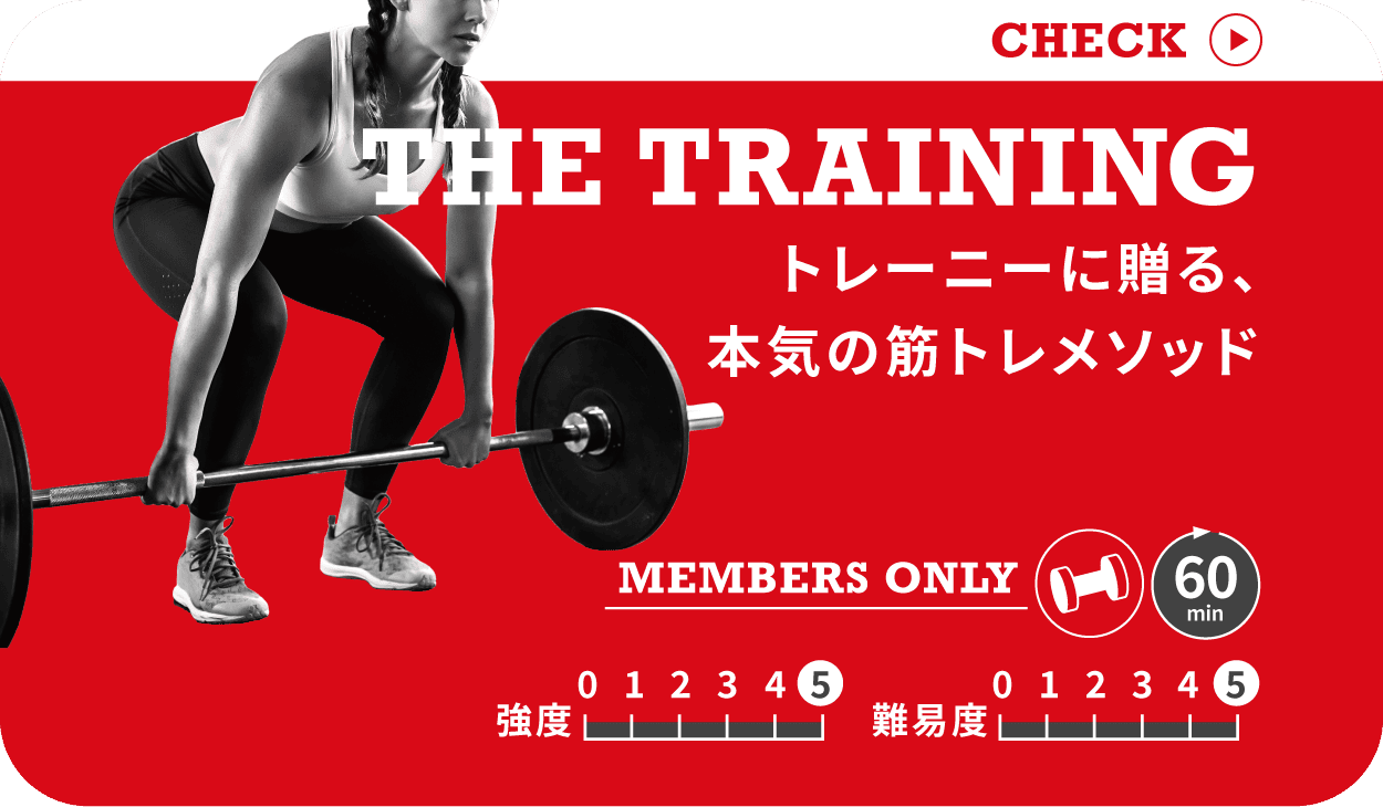 THE TRAINING トレーニーに贈る、本気の筋トレメソッド